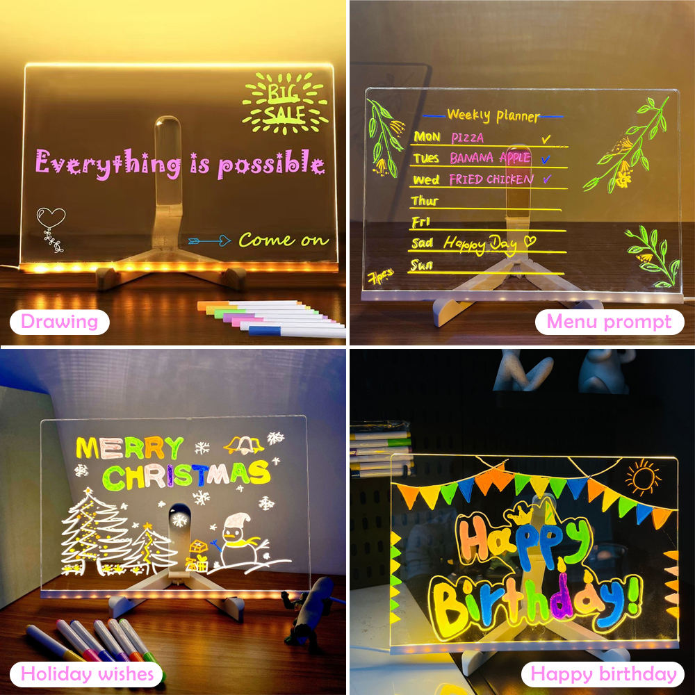 Acrylic Writing Board – Reusable Clear Message & Memo Board
