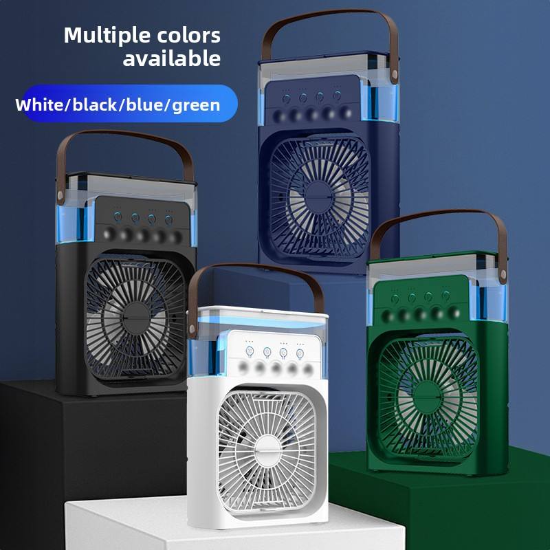 Portable Water Mist Fan Cooler – Rechargeable Mini Air Cooler with Humidifier